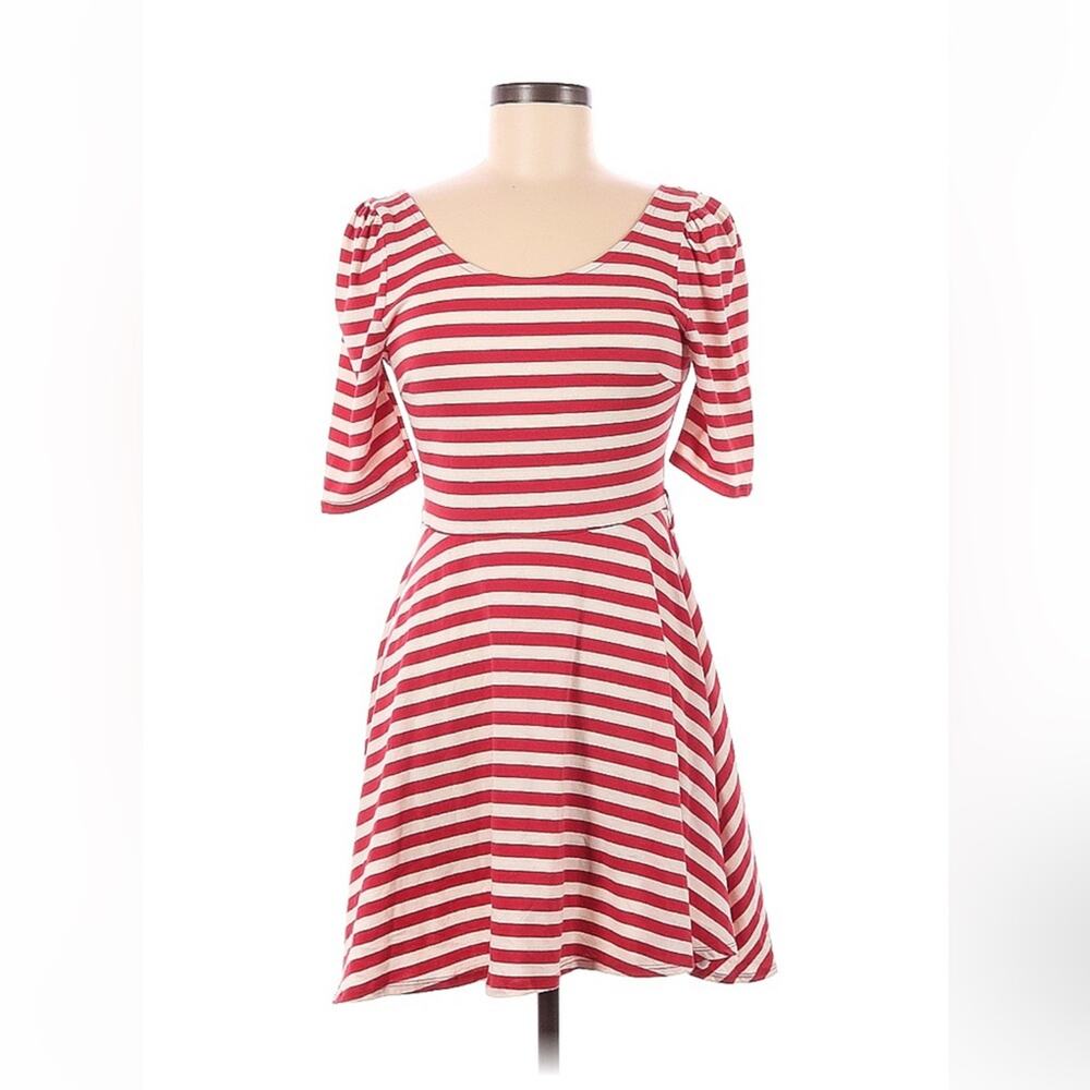 Love, Audrey fit and flare ballerina striped skater‎ dress, size med